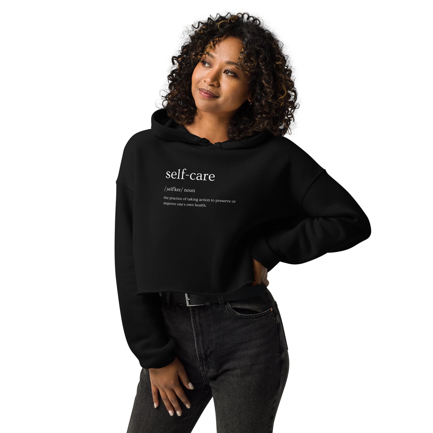 Self Care Crop Hoodie